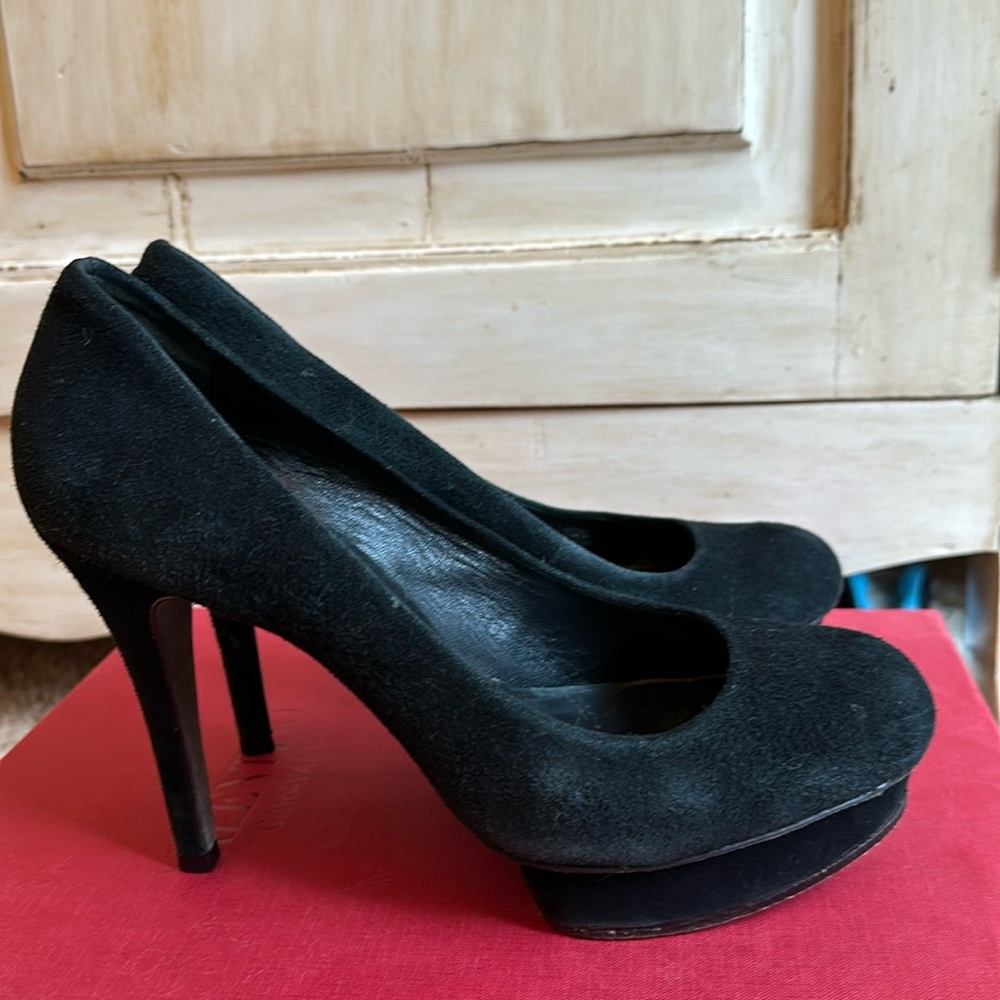Tory Burch Black Suede Heels
